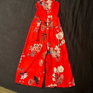Strapless, wide leg jumpsuit!